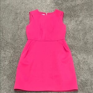 Bright Pink Sleeveless Fit & Flare Dress
